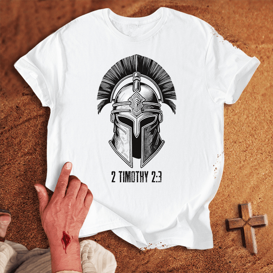 Soldier Of Jesus Christ 4 T Shirt - Tropical Blue 2XL | Biblical & Scripture Inspired Apparel | Jesus Monk