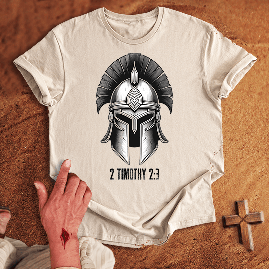 Soldier Of Jesus Christ 5 T Shirt - Navy M | Biblical & Scripture Inspired Apparel | Jesus Monk