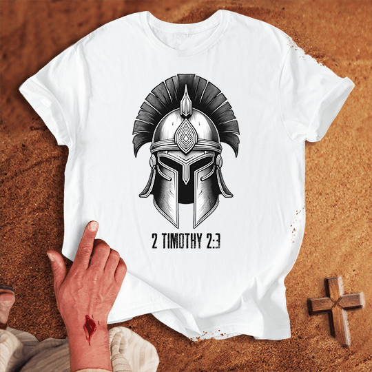 Soldier Of Jesus Christ 5 T Shirt - Navy 2XL | Biblical & Scripture Inspired Apparel | Jesus Monk