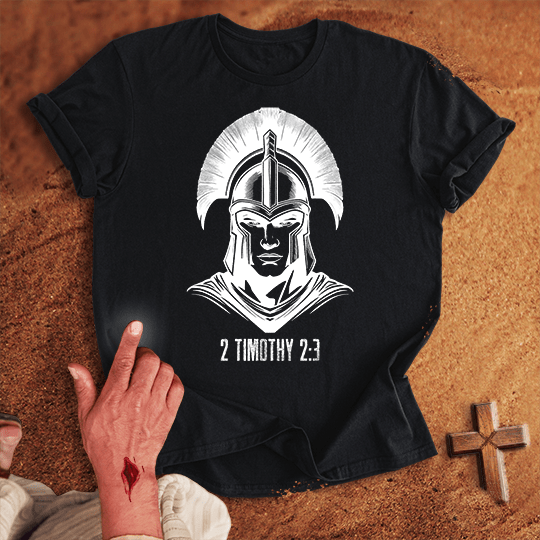 Soldier Of Jesus Christ 6 T Shirt - White 3XL | Biblical & Scripture Inspired Apparel | Jesus Monk