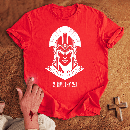 Soldier Of Jesus Christ 8 T Shirt - Sand S | Biblical & Scripture Inspired Apparel | Jesus Monk