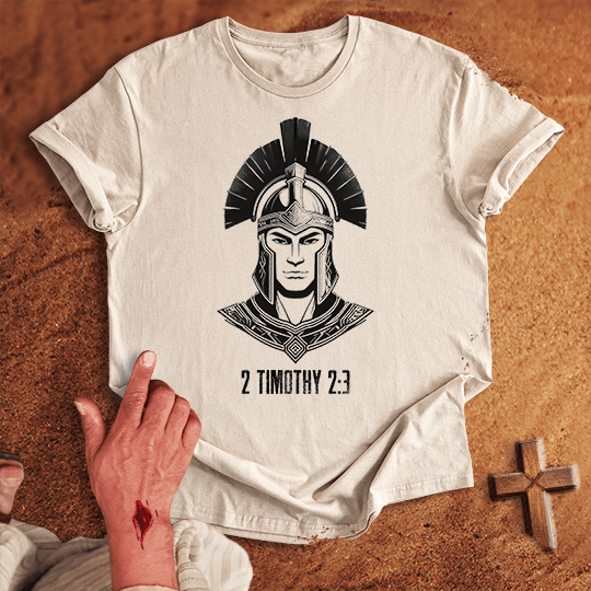 Soldier Of Jesus Christ 10 T Shirt - Navy M | Biblical & Scripture Inspired Apparel | Jesus Monk