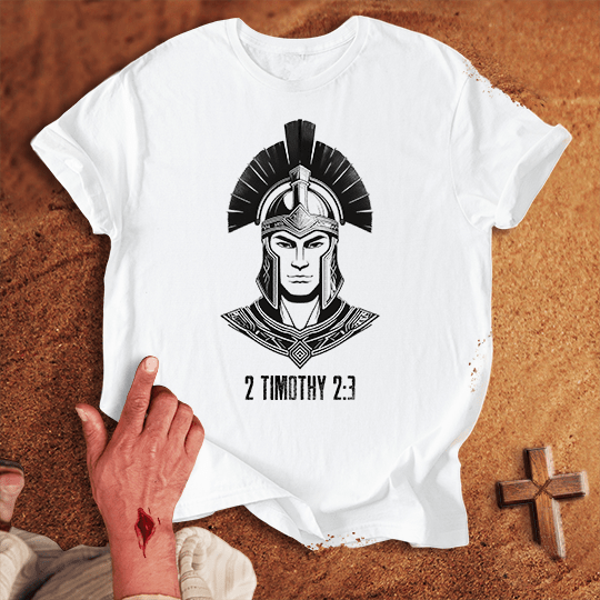 Soldier Of Jesus Christ 10 T Shirt - Navy 2XL | Biblical & Scripture Inspired Apparel | Jesus Monk