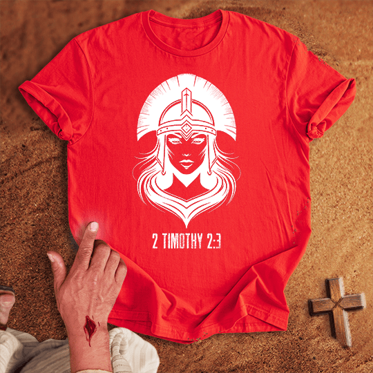 Soldier Of Jesus Christ 16 T Shirt - White M | Biblical & Scripture Inspired Apparel | Jesus Monk