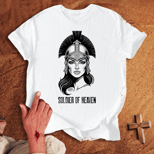Soldier Of Heaven 1 T Shirt - Military Green 2XL | Biblical & Scripture Inspired Apparel | Jesus Monk