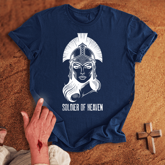 Soldier Of Heaven 1 T Shirt - Red S | Biblical & Scripture Inspired Apparel | Jesus Monk