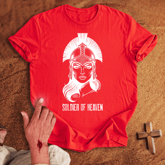 Soldier Of Heaven 1 T Shirt - Military Green M | Biblical & Scripture Inspired Apparel | Jesus Monk