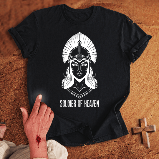 Soldier Of Heaven 2 T Shirt - Military Green S | Biblical & Scripture Inspired Apparel | Jesus Monk