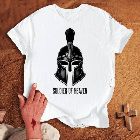 Soldier Of Heaven 5 T Shirt - Military Green 2XL | Biblical & Scripture Inspired Apparel | Jesus Monk