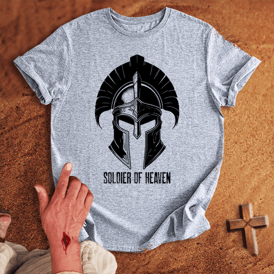 Soldier Of Heaven 6 T Shirt - Sand XL | Biblical & Scripture Inspired Apparel | Jesus Monk