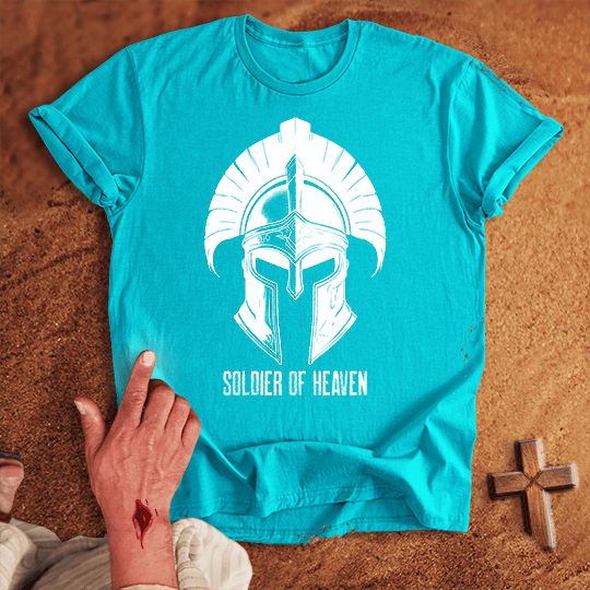 Soldier Of Heaven 6 T Shirt - Sand M | Biblical & Scripture Inspired Apparel | Jesus Monk