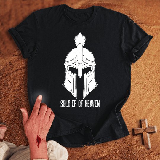 Soldier Of Heaven 7 T Shirt - Red 3XL | Biblical & Scripture Inspired Apparel | Jesus Monk