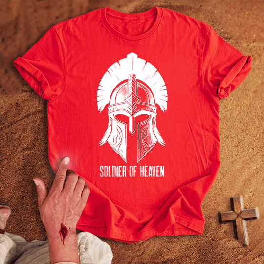 Soldier Of Heaven 8 T Shirt - Black S | Biblical & Scripture Inspired Apparel | Jesus Monk