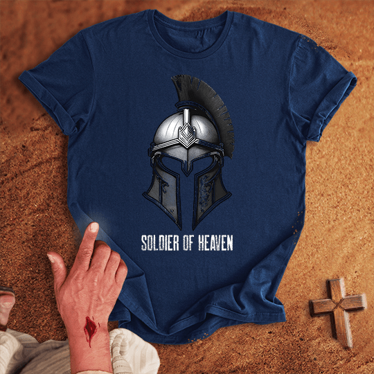 Soldier Of Heaven 9 T Shirt - Sand S | Biblical & Scripture Inspired Apparel | Jesus Monk