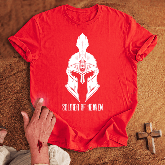Soldier Of Heaven 10 T Shirt - Black S | Biblical & Scripture Inspired Apparel | Jesus Monk