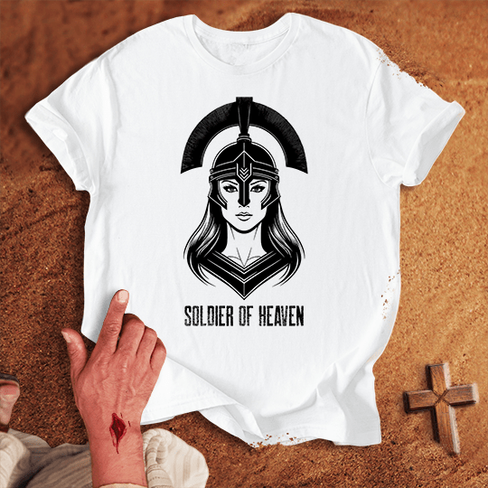 Soldier Of Heaven 13 T Shirt - Red 2XL | Biblical & Scripture Inspired Apparel | Jesus Monk
