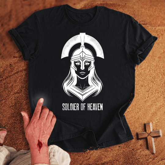 Soldier Of Heaven 13 T Shirt - Red 3XL | Biblical & Scripture Inspired Apparel | Jesus Monk