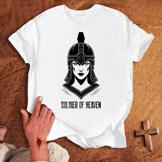 Soldier Of Heaven 14 T Shirt - Navy 2XL | Biblical & Scripture Inspired Apparel | Jesus Monk