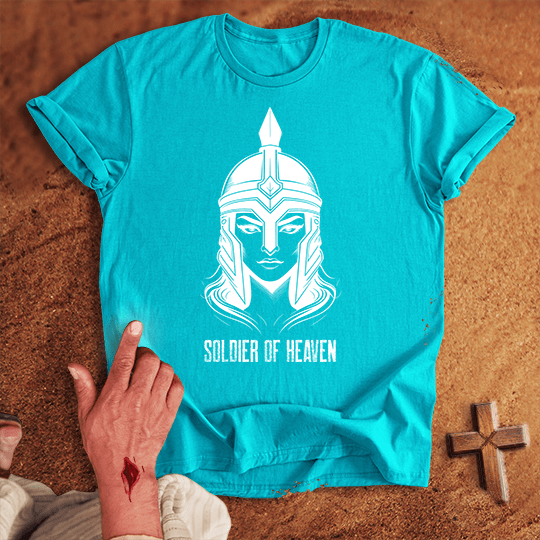 Soldier Of Heaven 15 T Shirt - Sand M | Biblical & Scripture Inspired Apparel | Jesus Monk