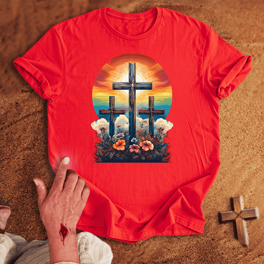3 Crosses 6 T Shirt - Black S | Biblical & Scripture Inspired Apparel | Jesus Monk