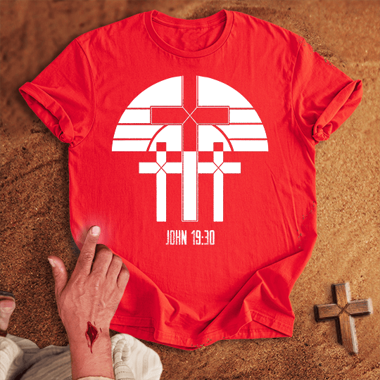 3 Crosses 8 T Shirt - Navy S | Biblical & Scripture Inspired Apparel | Jesus Monk