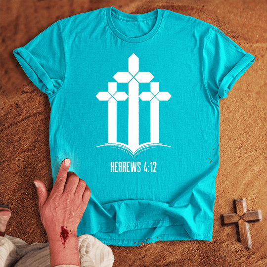 3 Crosses 9 T Shirt - Military Green M | Biblical & Scripture Inspired Apparel | Jesus Monk