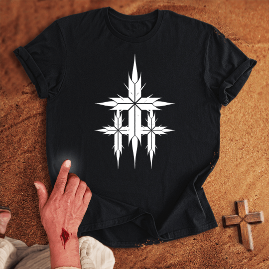 3 Crosses 16 T Shirt - Military Green M | Biblical & Scripture Inspired Apparel | Jesus Monk