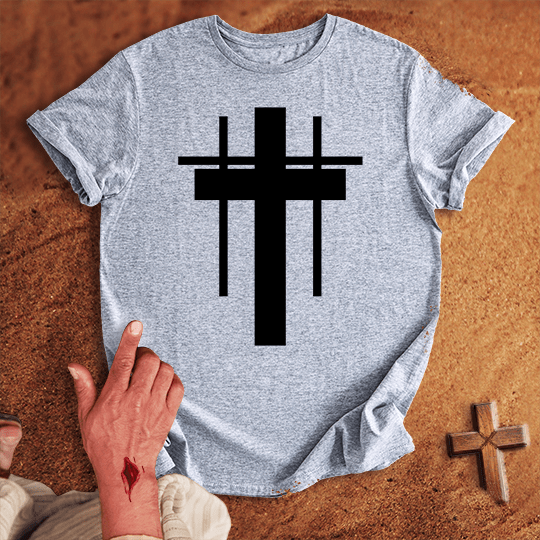 3 Crosses 19 T Shirt - Black M | Biblical & Scripture Inspired Apparel | Jesus Monk