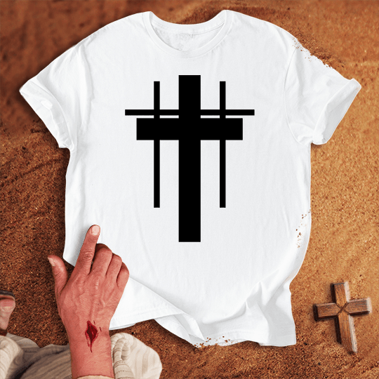3 Crosses 19 T Shirt - Black 2XL | Biblical & Scripture Inspired Apparel | Jesus Monk