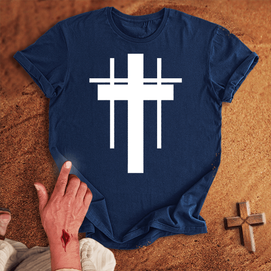 3 Crosses 19 T Shirt - Black 3XL | Biblical & Scripture Inspired Apparel | Jesus Monk