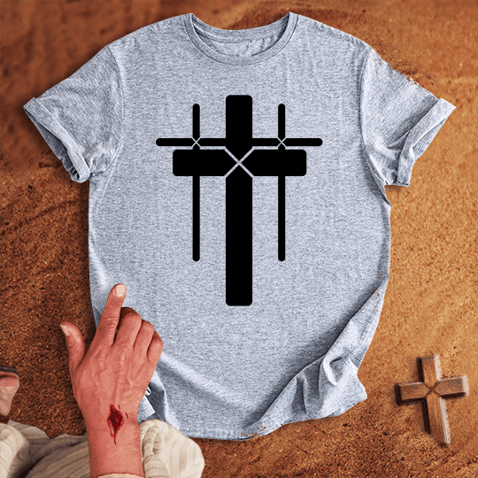 3 Crosses 22 T Shirt - Red M | Biblical & Scripture Inspired Apparel | Jesus Monk