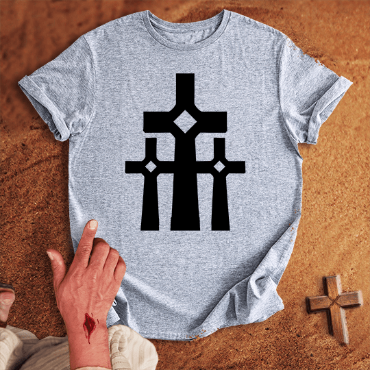 3 Crosses 25 T Shirt - Navy XL | Biblical & Scripture Inspired Apparel | Jesus Monk