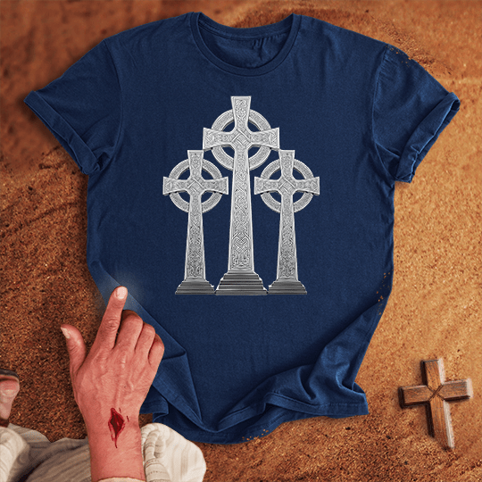 3 Crosses 26 T Shirt - White 3XL | Biblical & Scripture Inspired Apparel | Jesus Monk