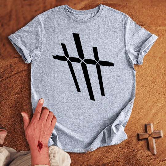 3 Crosses 31 T Shirt - Navy XL | Biblical & Scripture Inspired Apparel | Jesus Monk