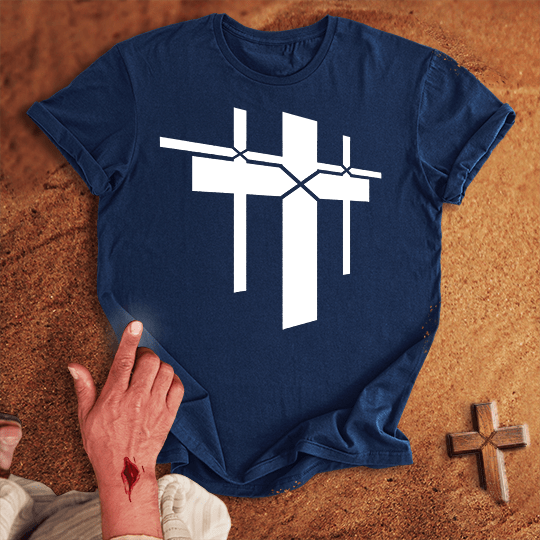 3 Crosses 33 T Shirt - Black 3XL | Biblical & Scripture Inspired Apparel | Jesus Monk