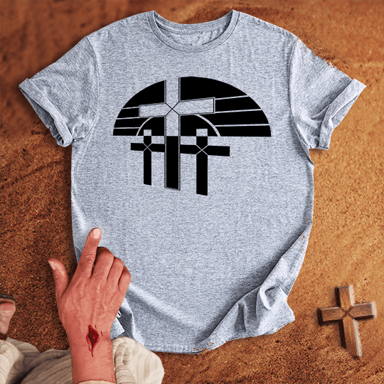 3 Crosses 34 T Shirt - White 2XL | Biblical & Scripture Inspired Apparel | Jesus Monk