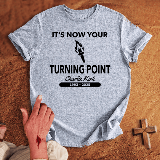 Its Now Your Turning Point T Shirt - Red M | Biblical & Scripture Inspired Apparel | Jesus Monk