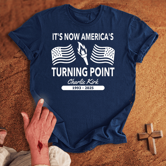 Its Now Americas Turning Point T Shirt - White S | Biblical & Scripture Inspired Apparel | Jesus Monk