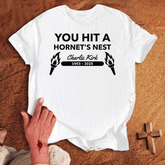 You Hit A Hornets Nest T Shirt - Sand 2XL | Biblical & Scripture Inspired Apparel | Jesus Monk