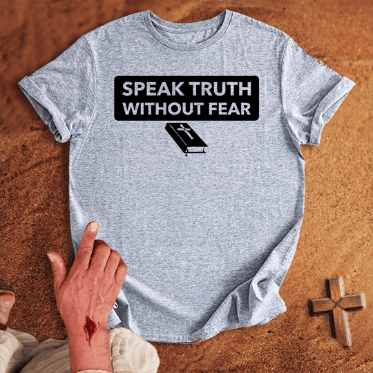 Speak Truth Without Fear T Shirt - Tropical Blue M | Biblical & Scripture Inspired Apparel | Jesus Monk