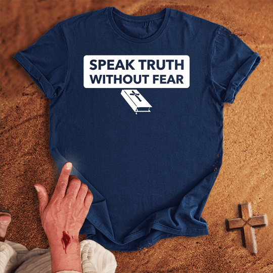 Speak Truth Without Fear T Shirt - White S | Biblical & Scripture Inspired Apparel | Jesus Monk