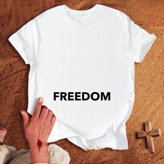 Freedom 1 T Shirt - Navy 2XL | Biblical & Scripture Inspired Apparel | Jesus Monk