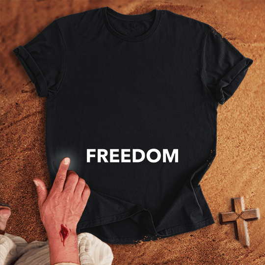 Freedom 1 T Shirt - Navy 3XL | Biblical & Scripture Inspired Apparel | Jesus Monk