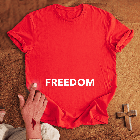 Freedom 1 T Shirt - Sport Grey S | Biblical & Scripture Inspired Apparel | Jesus Monk