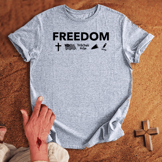 Freedom 2 T Shirt - White 2XL | Biblical & Scripture Inspired Apparel | Jesus Monk