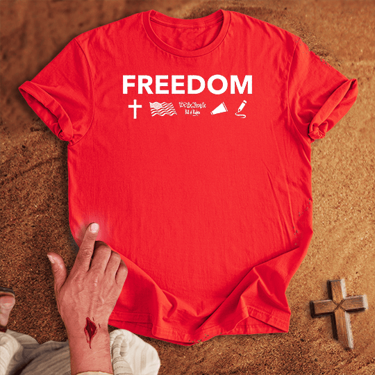 Freedom 2 T Shirt - Tropical Blue M | Biblical & Scripture Inspired Apparel | Jesus Monk
