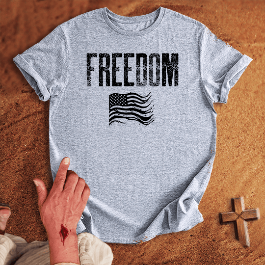 Freedom 3 T Shirt - Military Green 2XL | Biblical & Scripture Inspired Apparel | Jesus Monk