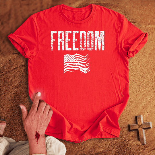 Freedom 3 T Shirt - Military Green M | Biblical & Scripture Inspired Apparel | Jesus Monk
