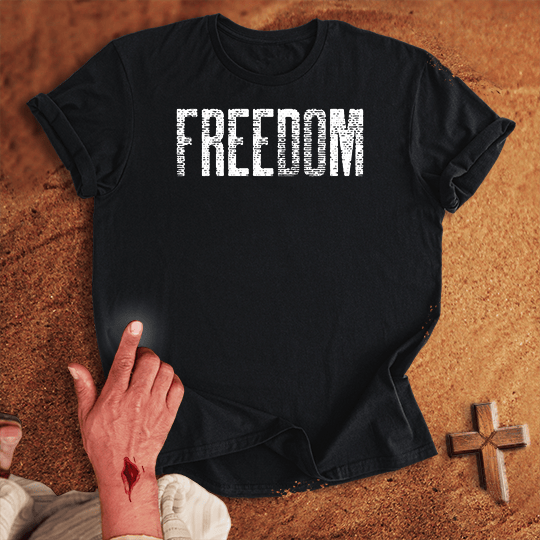 Freedom 4 T Shirt - Tropical Blue 3XL | Biblical & Scripture Inspired Apparel | Jesus Monk