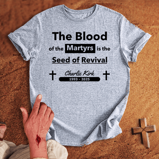 The Blood Of The Martyrs T Shirt - Red M | Biblical & Scripture Inspired Apparel | Jesus Monk
